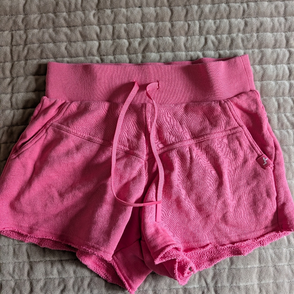 JoyLab Pink Terry Athletic Lounge Shorts with Drawstring